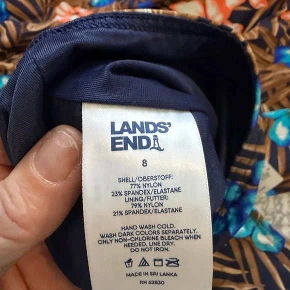 Navy Tropical Floral women’s ' two Piece Swimsuit - Picture 3 of 5